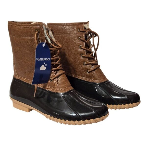 JBU by Jambu Women Maplewood Faux Leather Lace-Up Rain Boots Shoes (Size 10) NWT - Picture 10 of 10